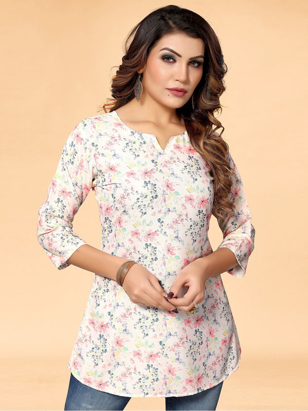 Kalini Women Off White Floral Printed Kurta - Distacart