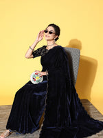 Thumbnail for Mitera Solid Saree with Embroidered border - Distacart