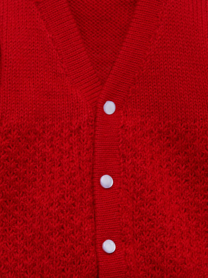 Chutput Kids Cute Red Coloured Solid Pullover Sweater - Distacart