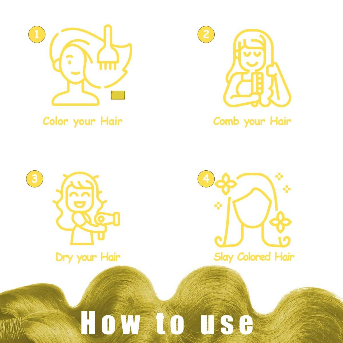 The Wellness Shop Yellow Temporary Hair Color - Distacart