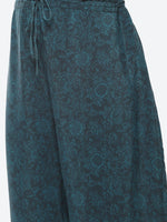 Thumbnail for Biba Women Teal Green & Orange Ethnic Motifs Printed Kurta with Palazzos - Distacart