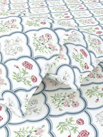 Thumbnail for haus & kinder Blue & White Ethnic Motifs 186 TC King Bedsheet with 2 Pillow Covers - Distacart