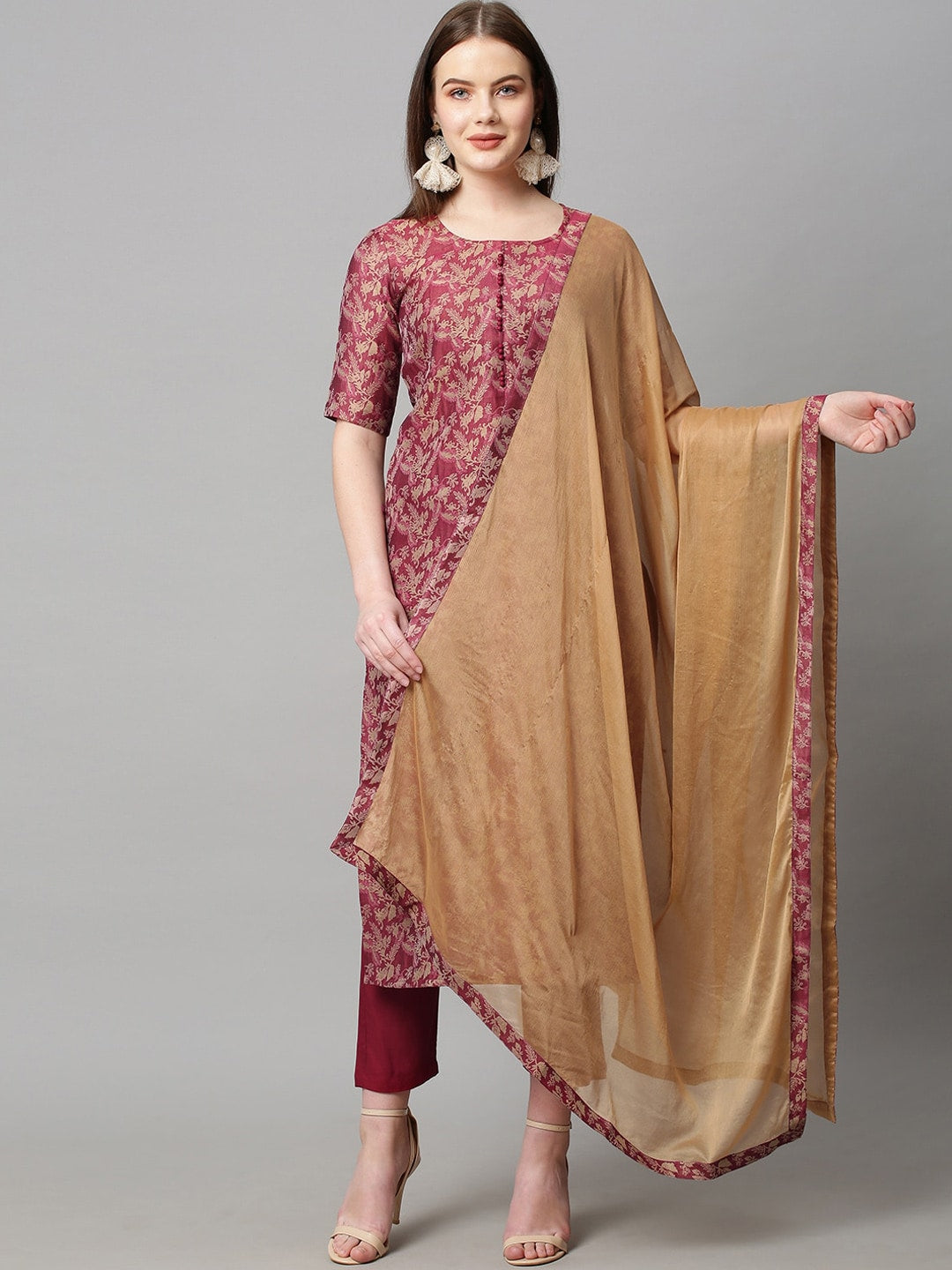 Kalini Kurta with Trousers & With Dupatta - Distacart