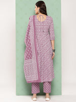 Thumbnail for Kalini Women Ethnic Motifs Printed Empire Gotta Patti Kurta with Trousers & With Dupatta - Distacart