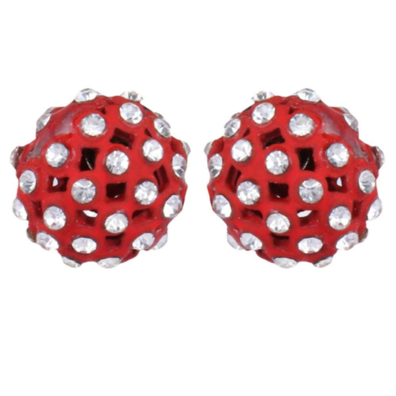 Trendoo Jewelry Gold Plated Stylish Fancy Red Studs