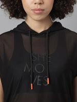 Thumbnail for MKH Typography Printed Dri-FIT Hooded Relaxed Fit T-shirt - Distacart