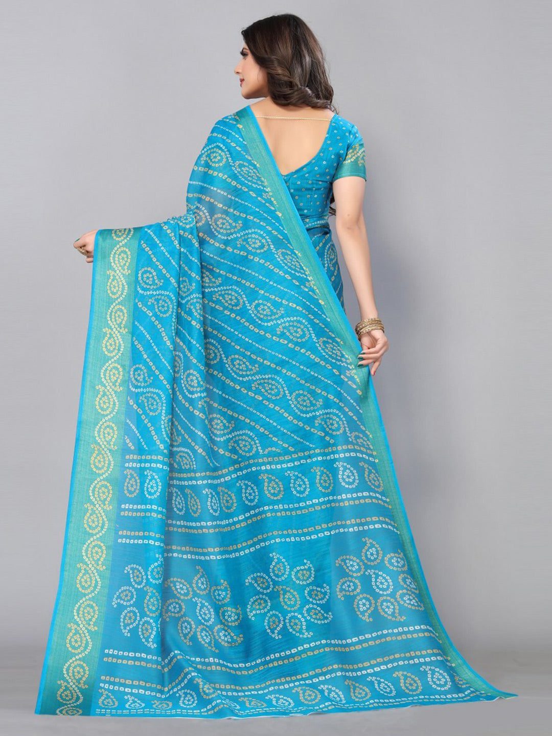Kalini Bandhani Printed Saree - Distacart