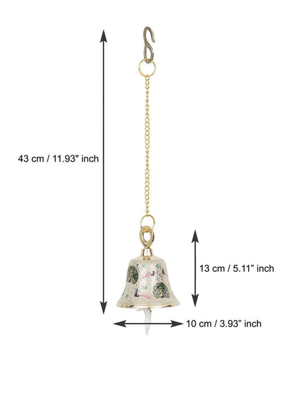 eCraftIndia Multicoloured Brass Hanging Pooja Bell Showpieces - Distacart