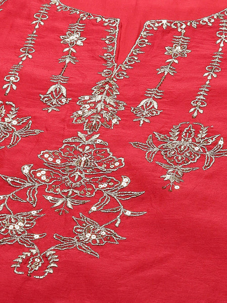 Biba Plus Size Embroidered Kurta with Trousers & Dupatta - Distacart