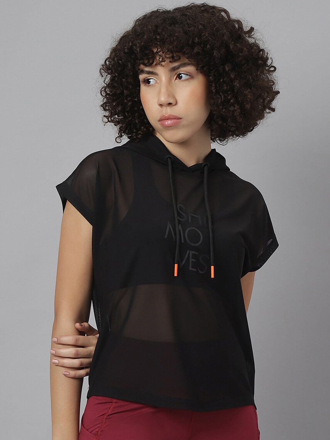 MKH Typography Printed Dri-FIT Hooded Relaxed Fit T-shirt - Distacart