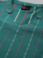 Thumbnail for Kalini Mandarin Collar Woven Design Kurta with Trousers - Distacart