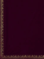 Thumbnail for Kalini Embroidered Border Velvet Saree - Distacart