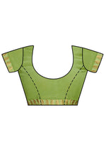 Thumbnail for Mimosa Women's Green Chiffon Banarasi Silk Saree - Distacart