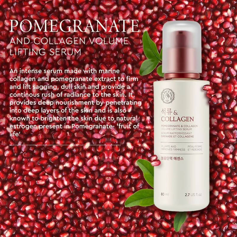 The Face Shop Pomegranate & Collagen Volume Lifting Serum - Distacart