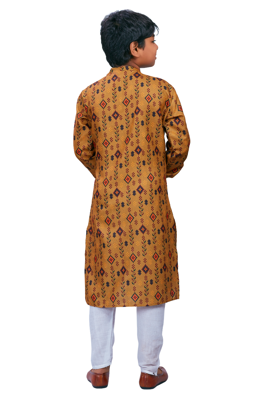 DEIANA'S Casual Designer Kurta Pyjama Set For Boys And kids (Brown With Multicolor) - Distacart