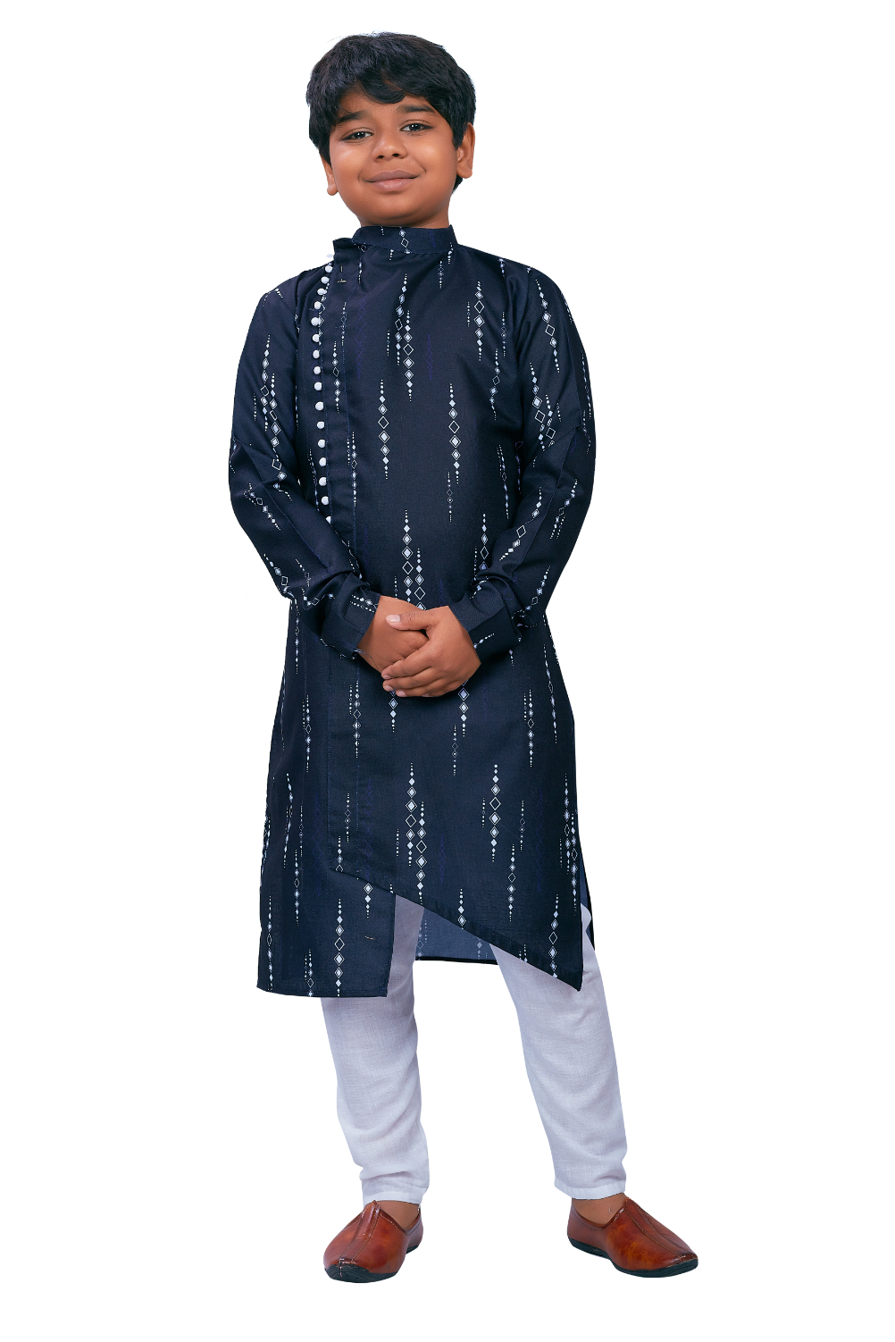 DEIANA'S Casual Designer Kurta Pyjama Set For Boys And kids (Dark Blue) - Distacart