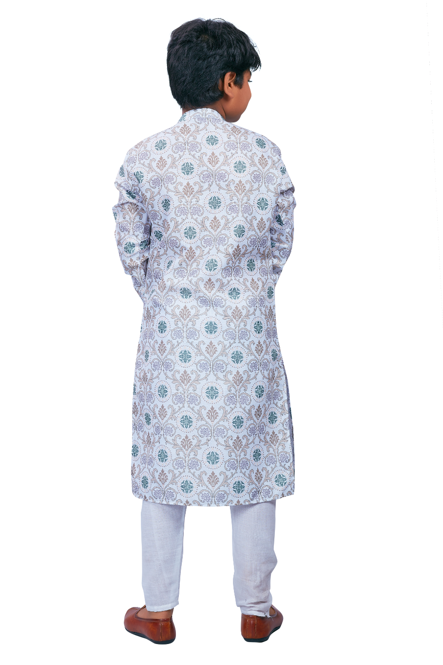 DEIANA'S Casual Designer Kurta Pyjama Set For Boys And kids (White With Multicolor) - Distacart