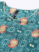 Thumbnail for HERE&NOW Floral Printed Regular Kurta with Palazzos - Distacart