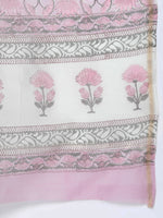 Thumbnail for HERE&NOW Women Floral Printed Regular Pure Cotton Kurta with Palazzos & With Dupatta - Distacart