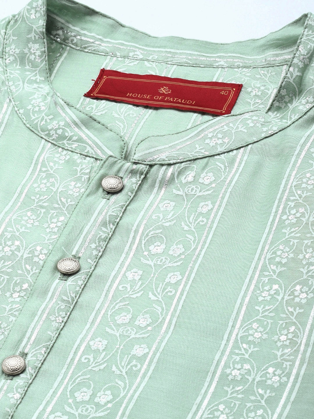 House of Pataudi Ethnic Motifs Printed Straight Jashn Kurta - Distacart