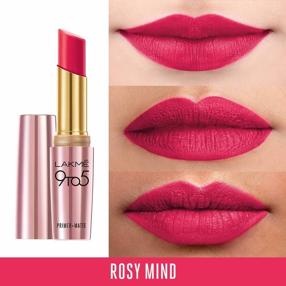 Lakme 9 to 5 Primer with Matte Lip Color - Rosy Mind - Distacart