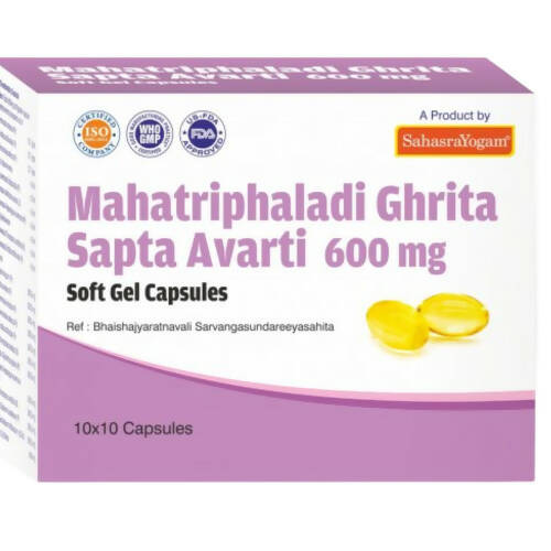 Sahasrayogam Mahatriphaladi Ghritam Saptavarti Capsules - Distacart
