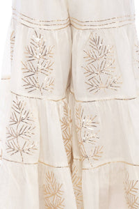 Thumbnail for Mominos Fashion Cotton Off White Gotta Work Sharara For Girls - Distacart