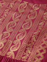 Thumbnail for Sangria Women Magenta & Golden Printed Kurta with Palazzos & Dupatta - Distacart