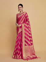 Thumbnail for Sangria Ethnic Motifs Woven Design Organza Saree - Distacart
