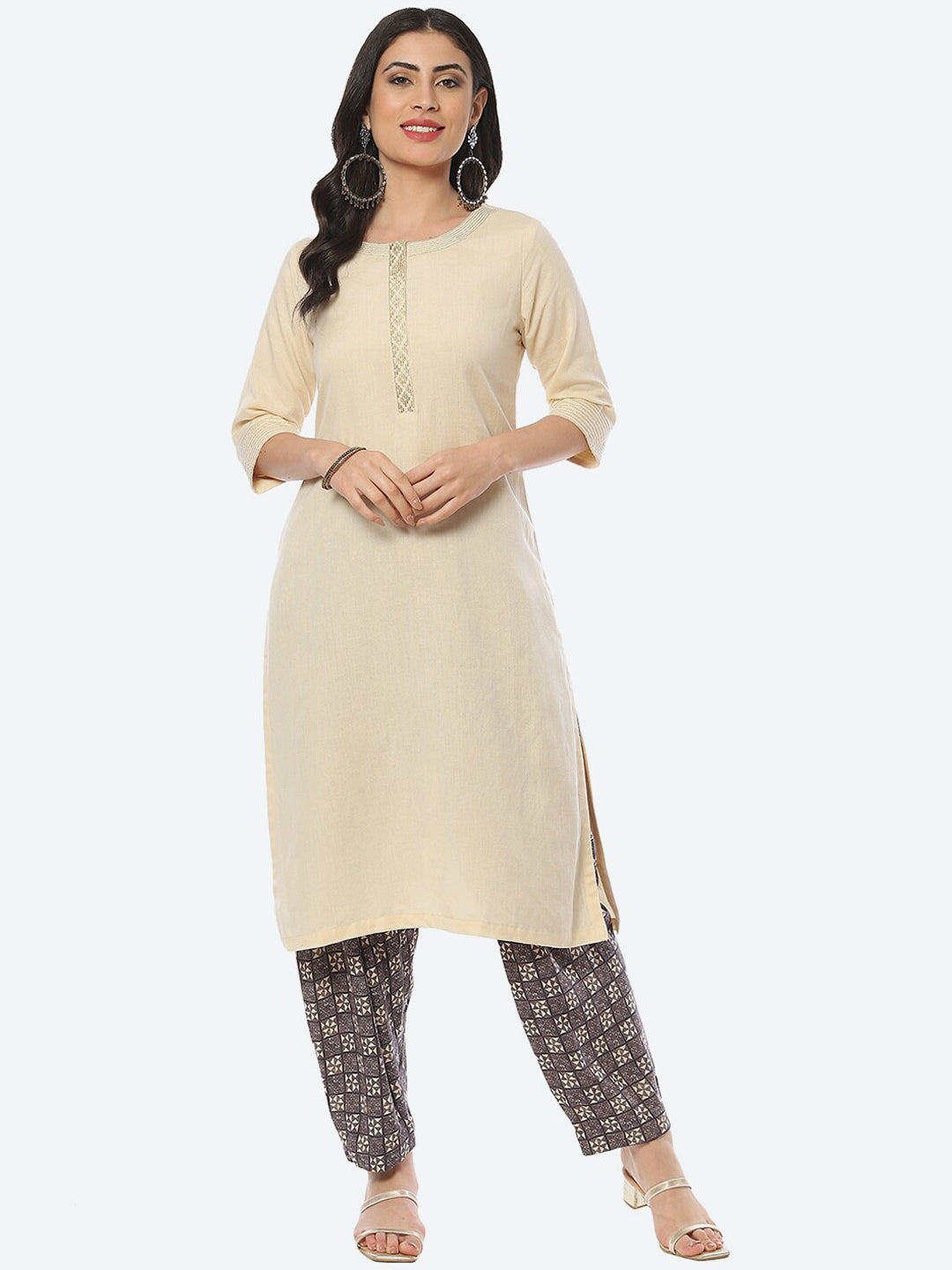 Biba Women Round Neck Kurta - Distacart
