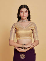 Thumbnail for Sangria Coffee Brown Ethnic Motifs Embroidered Zari Pure Georgette Saree - Distacart