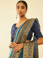 Thumbnail for Soch Woven Design Floral Printed Tussar Saree - Distacart