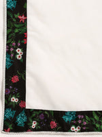 Thumbnail for Sangria Women V-Neck Floral Printed Regular Kurta with Palazzos & With Dupatta - Distacart