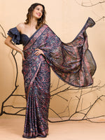 Thumbnail for Koskii Floral Printed Beads and Stones Saree - Distacart