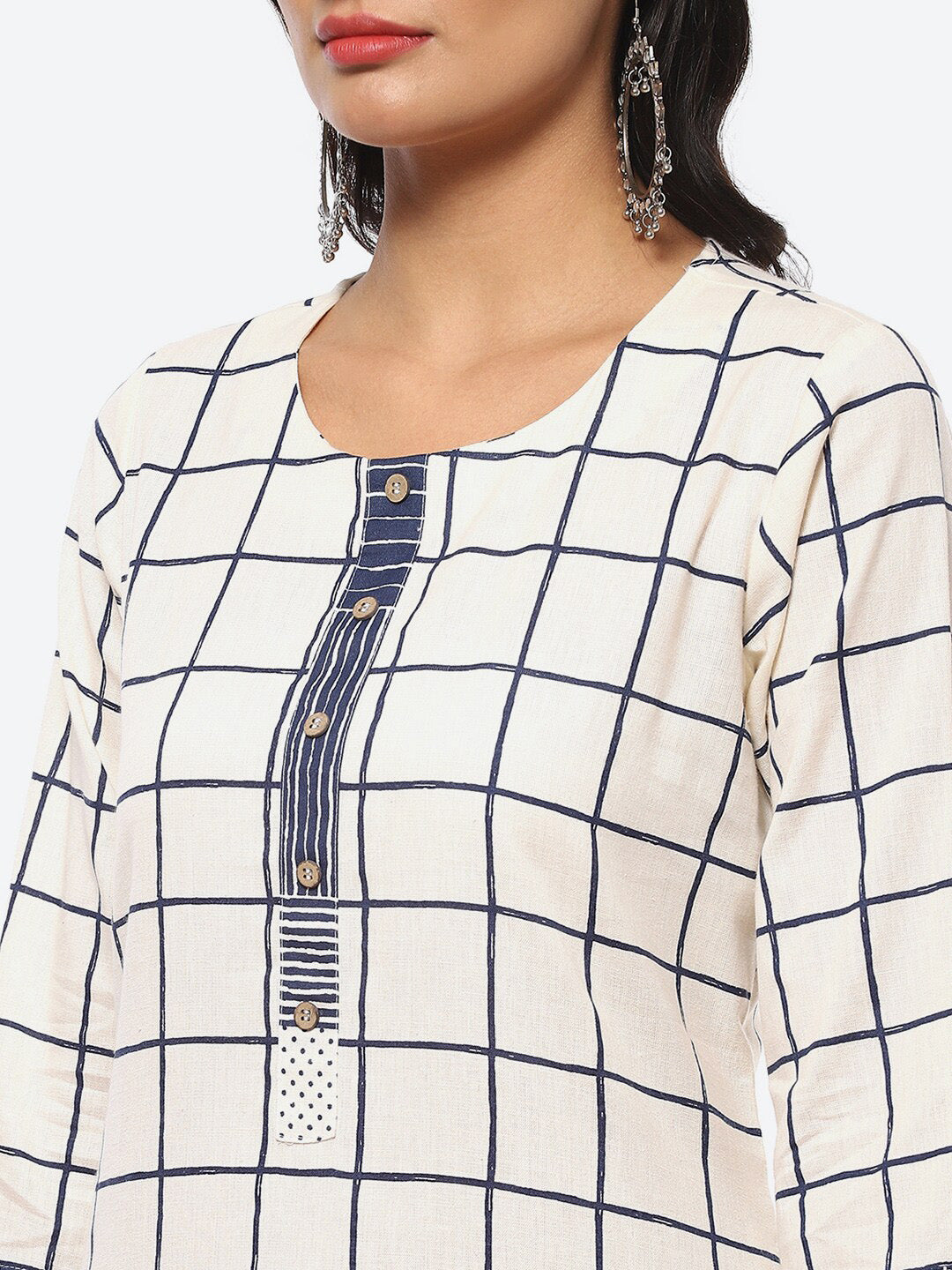 Biba Checked Printed Regular Kurta With Palazzos - Distacart