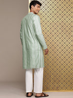 Thumbnail for House of Pataudi Ethnic Motifs Printed Straight Jashn Kurta - Distacart