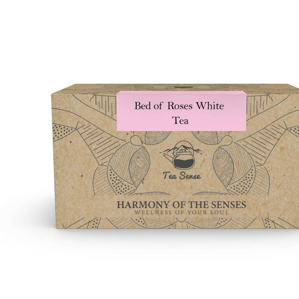 Tea Sense Bed Of Roses White Tea Bags Box - Distacart