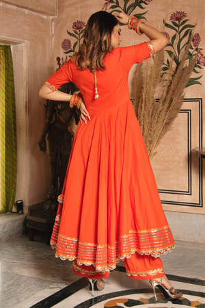 Pomcha Jaipur Bhandhani Angrakha Set - Distacart