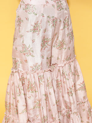Libas Pink Solid Kurti With Sharara & Dupatta - Distacart