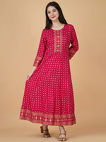 Thumbnail for Kalini Ethnic Motifs Checked Anarkali Kurta - Distacart