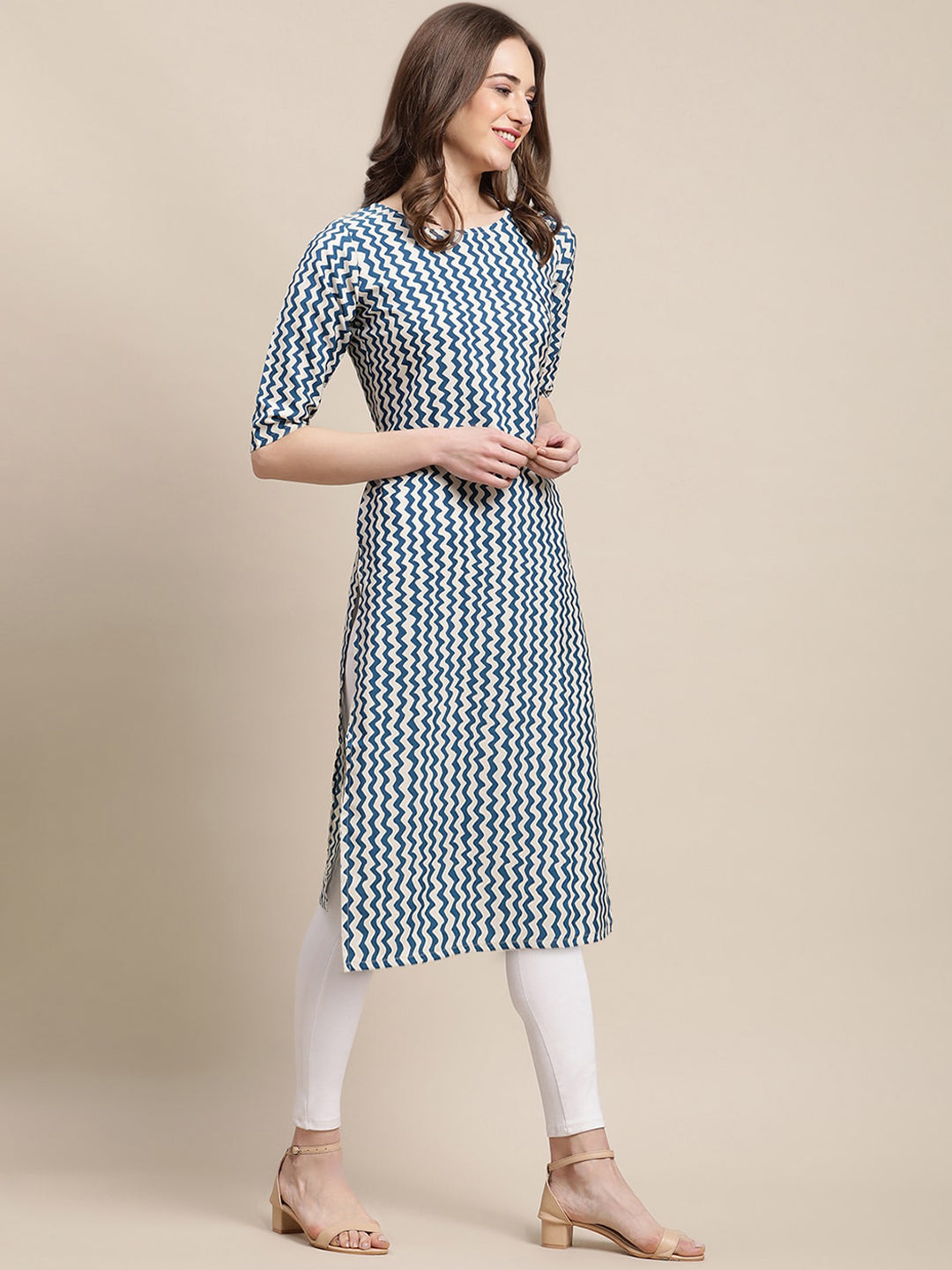 Kalini Women Pack of 2 Geometric Printed Crepe Kurtas - Distacart