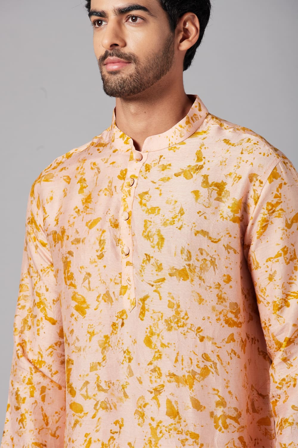 Peachy Natural Dye Co Ord Kurta Set - Distacart