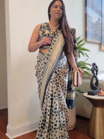 Thumbnail for Kalini Ethnic Motifs Printed Pure Cotton Saree - Distacart