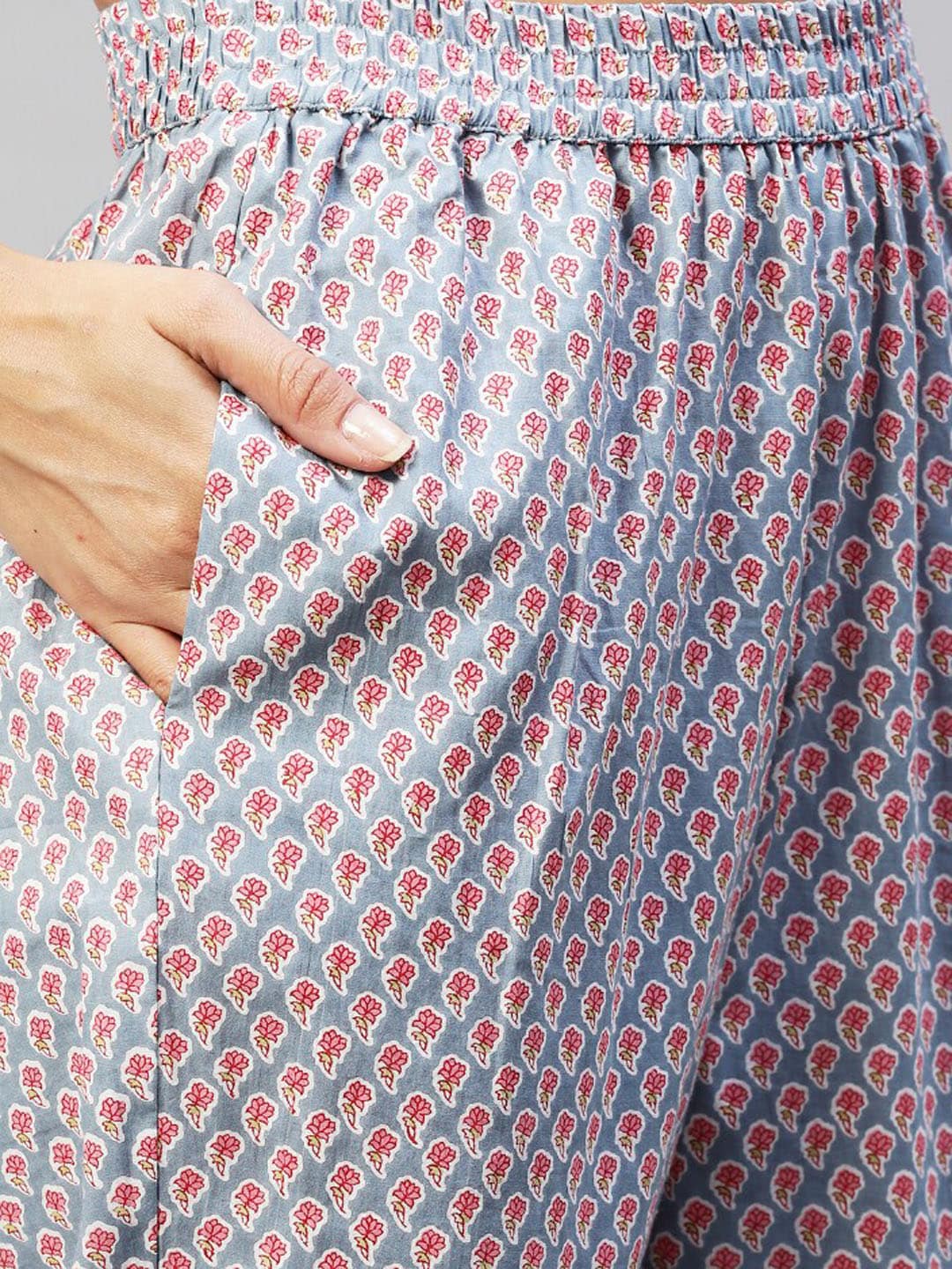 Kalini Kalini Women Floral Printed Kurta with Trousers - Distacart