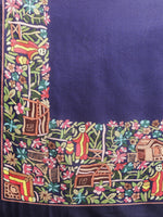 Thumbnail for Mitera Blue Floral Pashmina Silk Saree - Distacart
