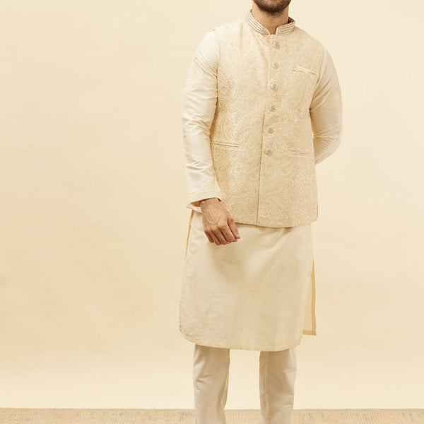 Manyavar Regular Kurta and Churidar With Nehru Jacket - Distacart