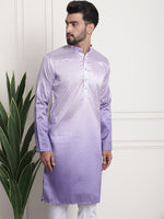 Thumbnail for Sojanya Woven Design Mandarin Collar Silk Cotton Kurta - Distacart