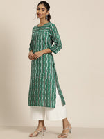 Thumbnail for HERE&NOW Abstract Printed Pure Cotton Kurta - Distacart