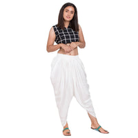 Thumbnail for Asmaani White Color Solid Dhoti Patiala
