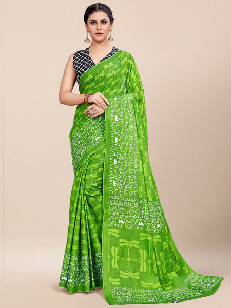 Saree Mall Abstract Printed Pure Cotton Bagh Sarees - Distacart